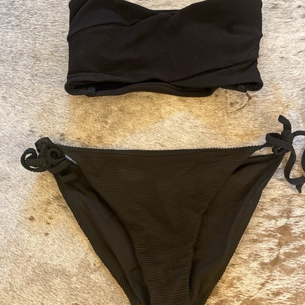 H&M Black Bandeau Bikini Set
